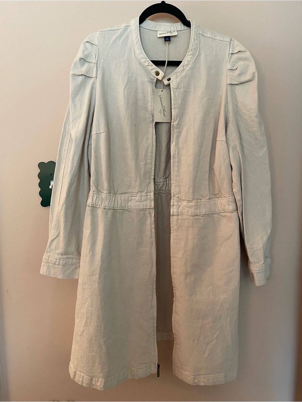 NWT Universal Thread Light Cream Long Sleeve Cotton Blend Dress Jacket